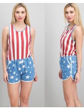 Junk Food Stars And Stripes Romper